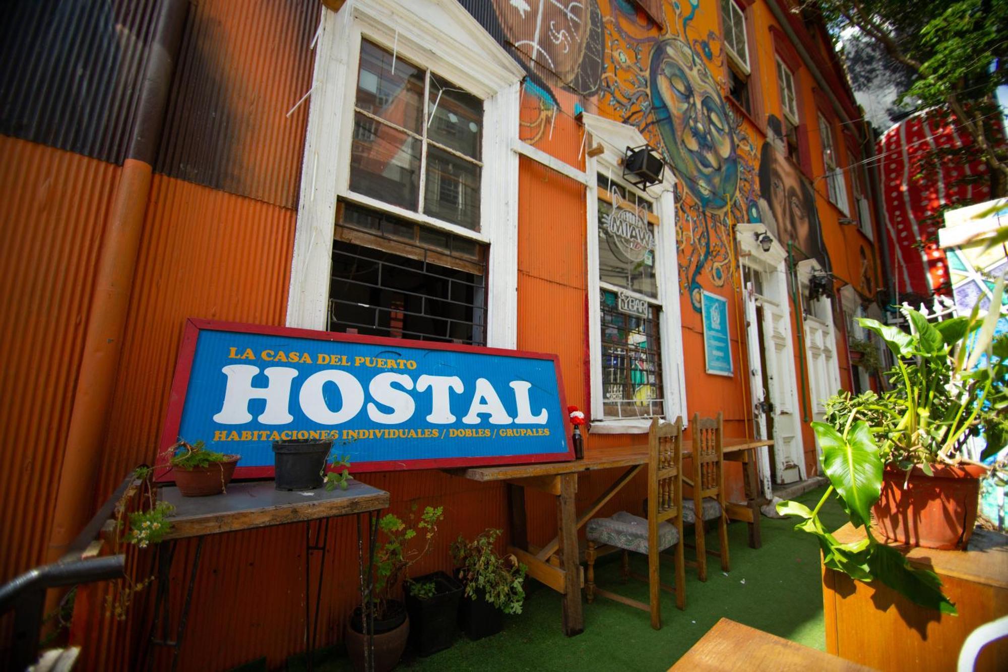 La Casa Del Puerto, Hostal Cultural, Cerro Alegre Valparaiso Exterior photo